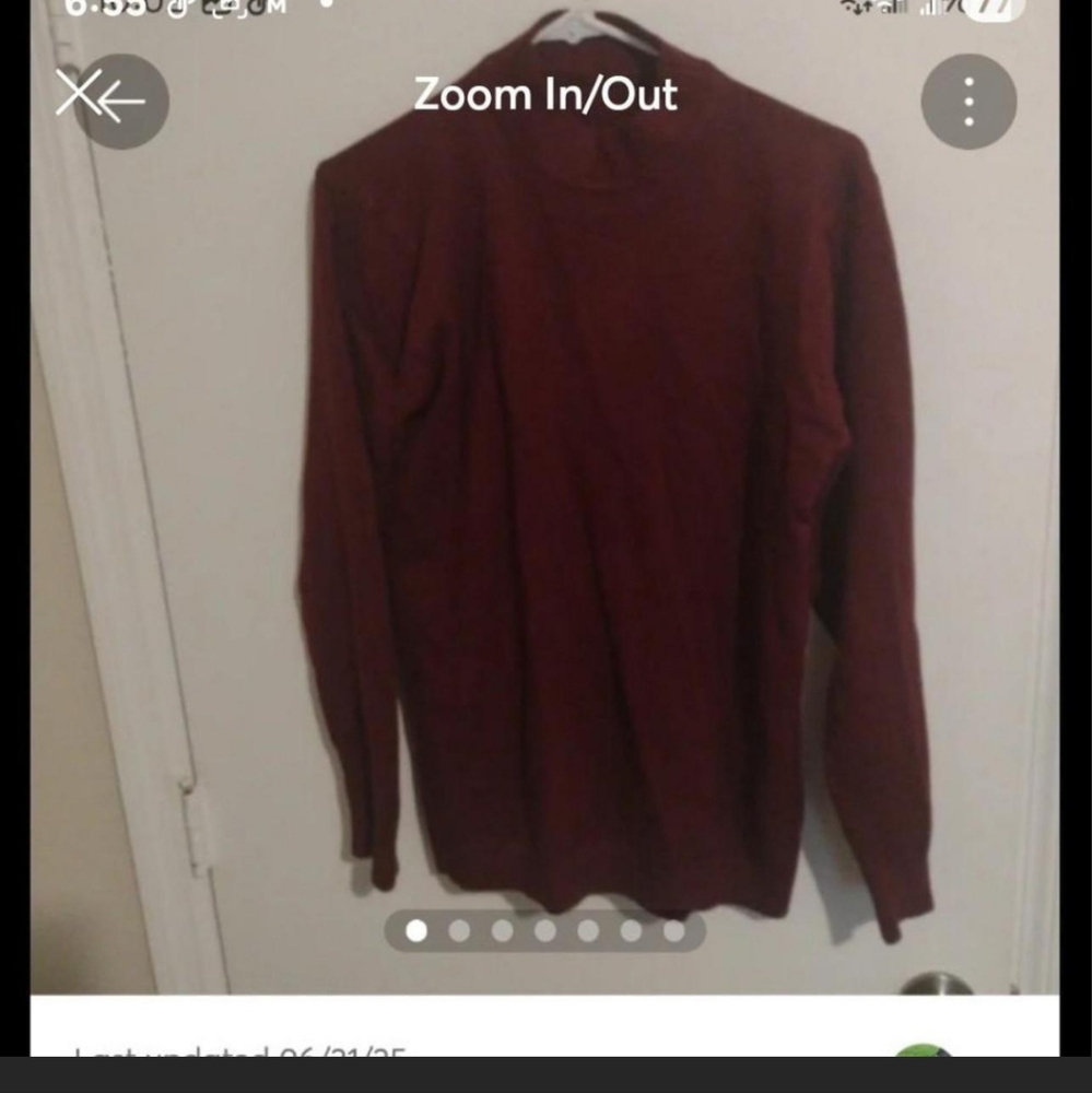 Mens 3xl Red Burgundy Sweater